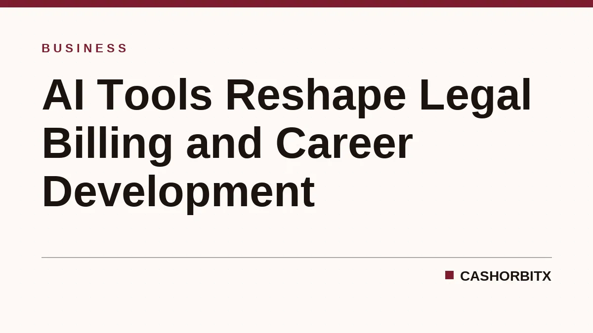 AI Tools Reshape Legal Billing and Career Development