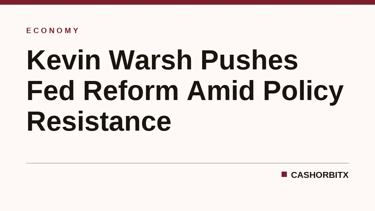 Kevin Warsh Pushes Fed Reform Amid Policy Resistance