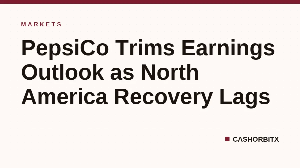 PepsiCo Trims Earnings Outlook as North America Recovery Lags