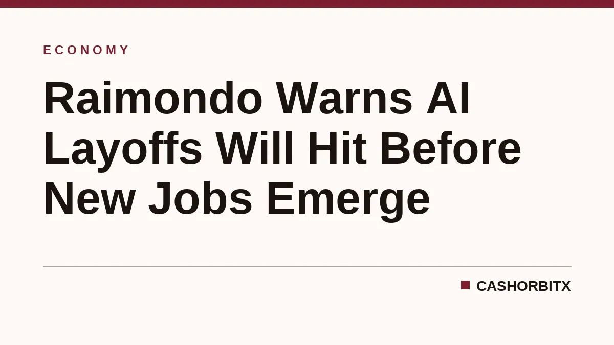 Raimondo Warns AI Layoffs Will Hit Before New Jobs Emerge