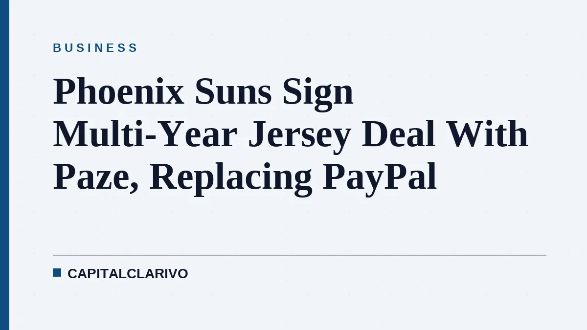 Phoenix Suns Sign Multi-Year Jersey Deal With Paze, Replacing PayPal
