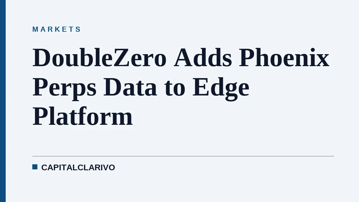 DoubleZero Adds Phoenix Perps Data to Edge Platform