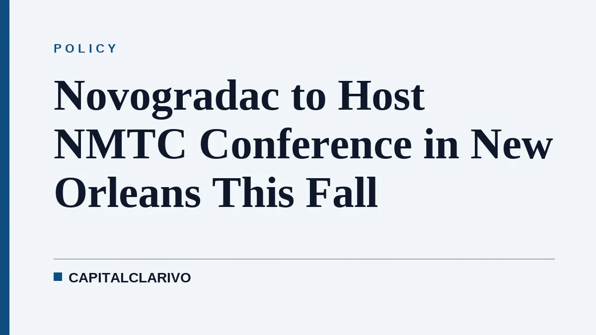 Novogradac to Host NMTC Conference in New Orleans This Fall