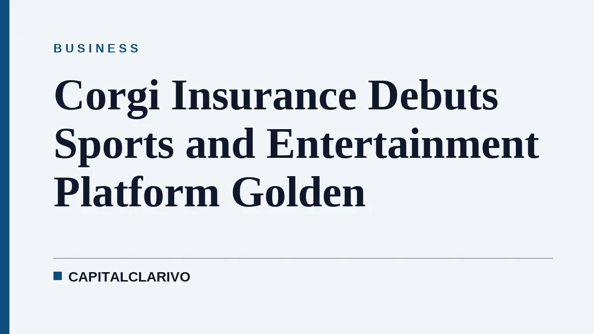 Corgi Insurance Debuts Sports and Entertainment Platform Golden