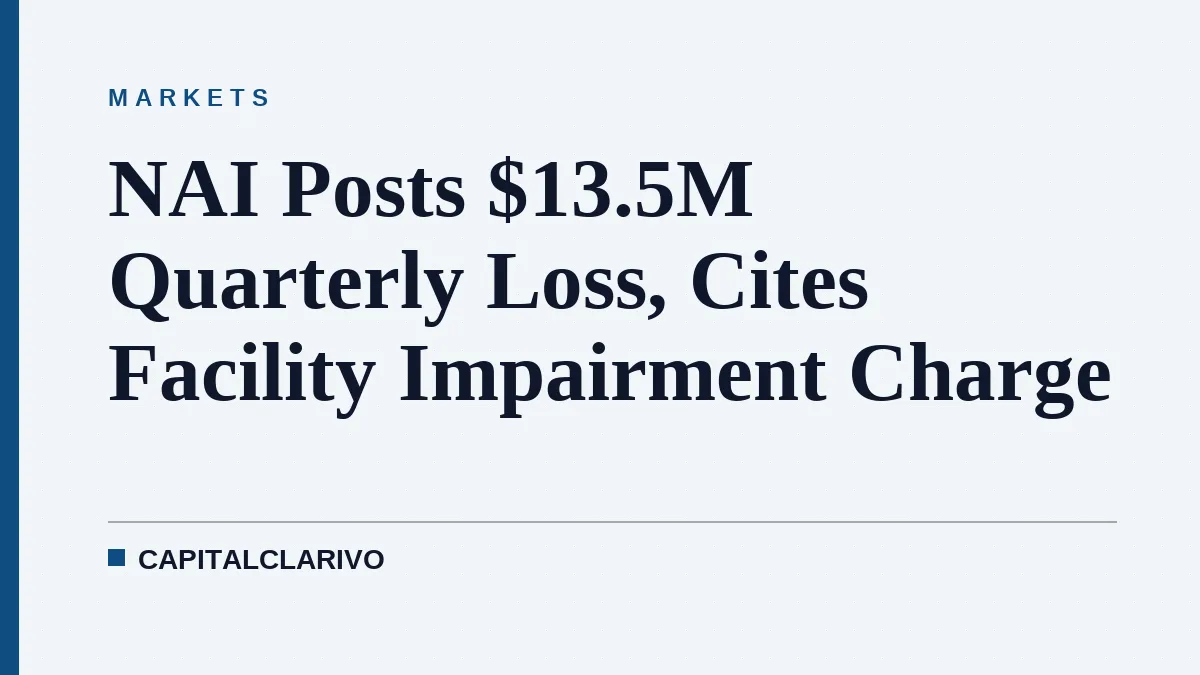 NAI Posts $13.5M Quarterly Loss, Cites Facility Impairment Charge