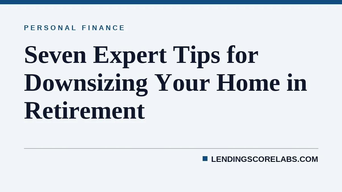 Seven Expert Tips for Downsizing Your Home in Retirement