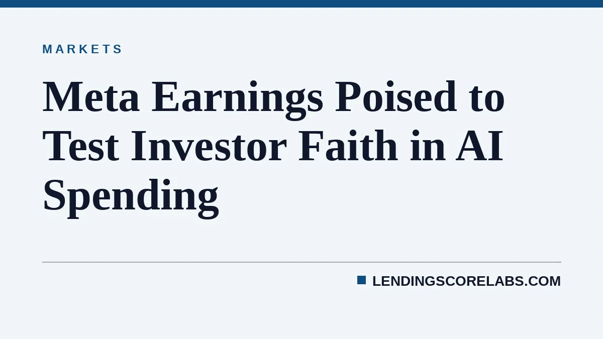 Meta Earnings Poised to Test Investor Faith in AI Spending