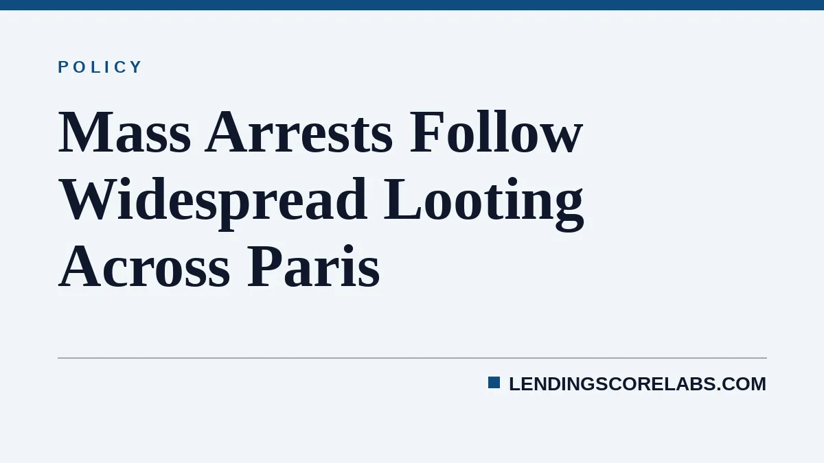 Mass Arrests Follow Widespread Looting Across Paris