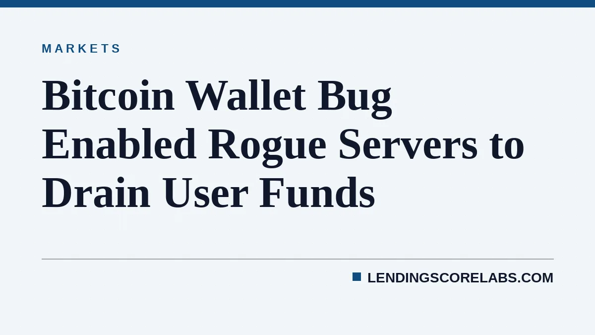 Bitcoin Wallet Bug Enabled Rogue Servers to Drain User Funds