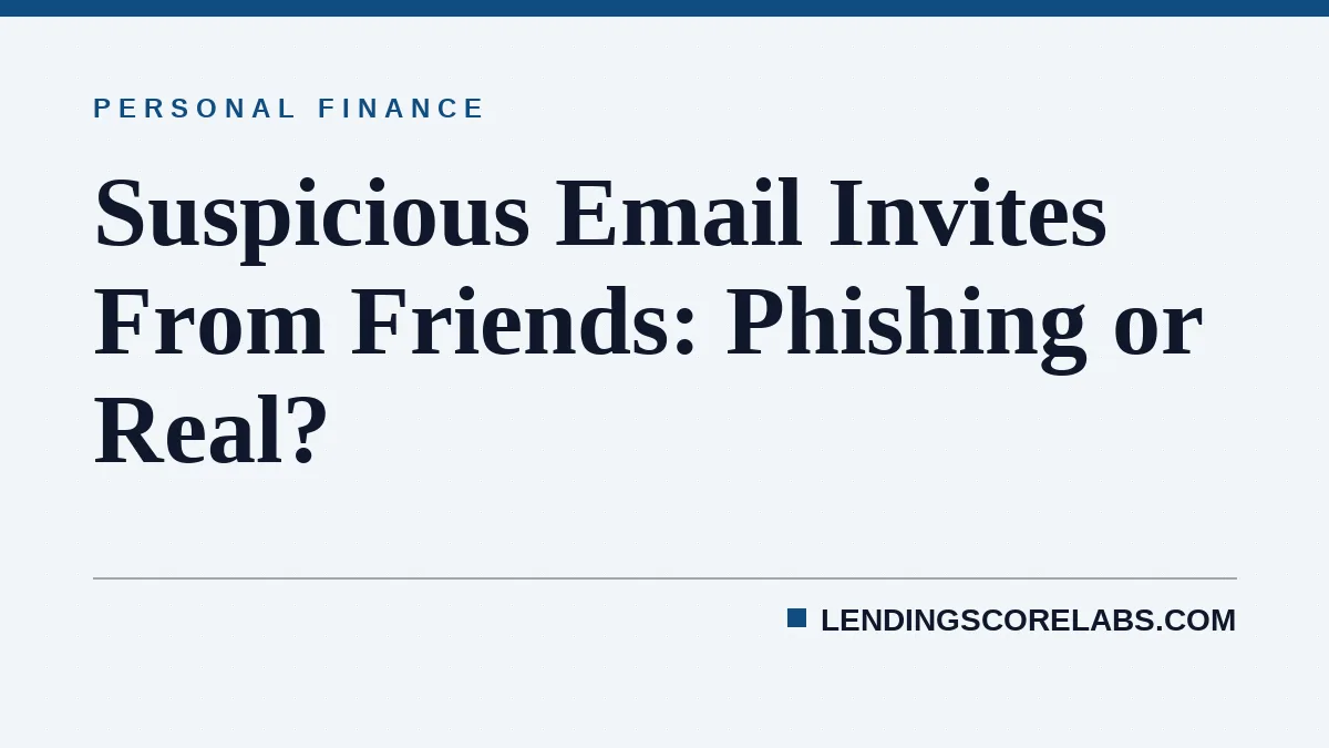 Suspicious Email Invites From Friends: Phishing or Real?