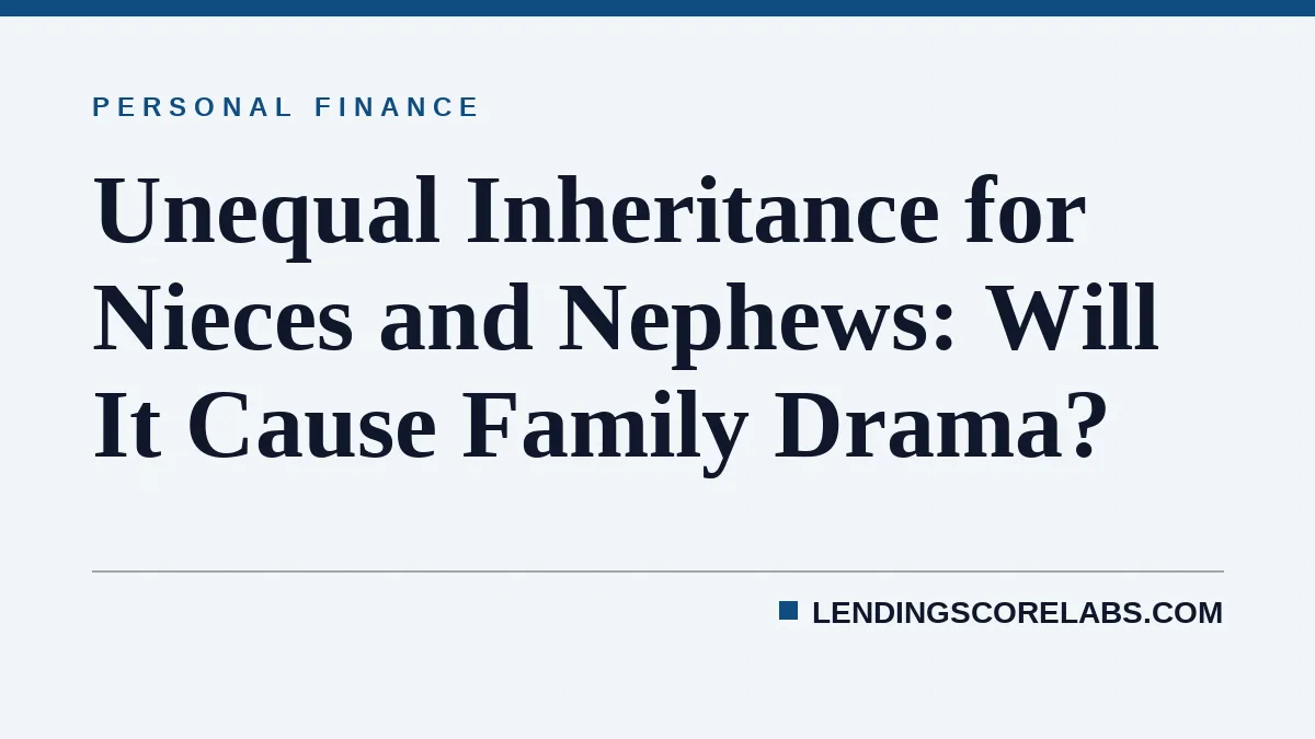 Unequal Inheritance for Nieces and Nephews: Will It Cause Family Drama?