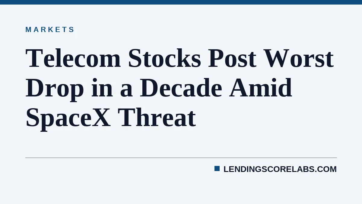 Telecom Stocks Post Worst Drop in a Decade Amid SpaceX Threat