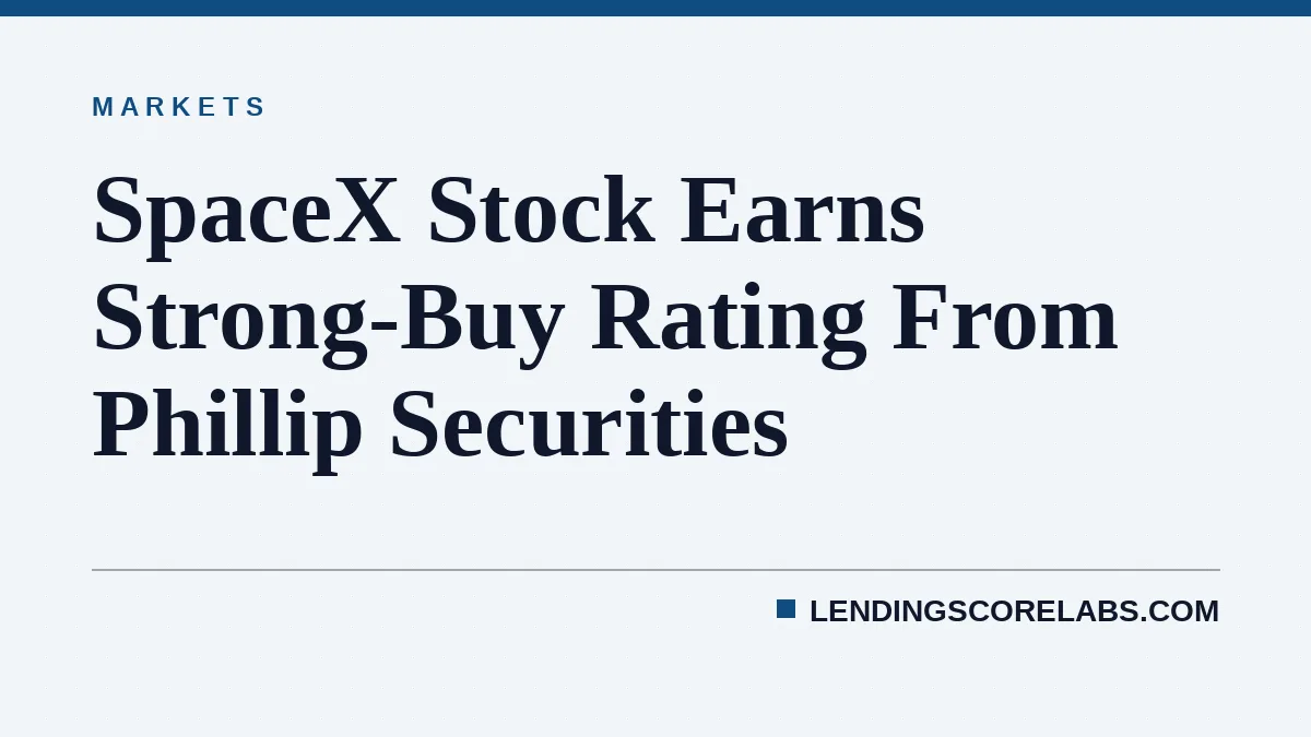 SpaceX Stock Earns Strong-Buy Rating From Phillip Securities