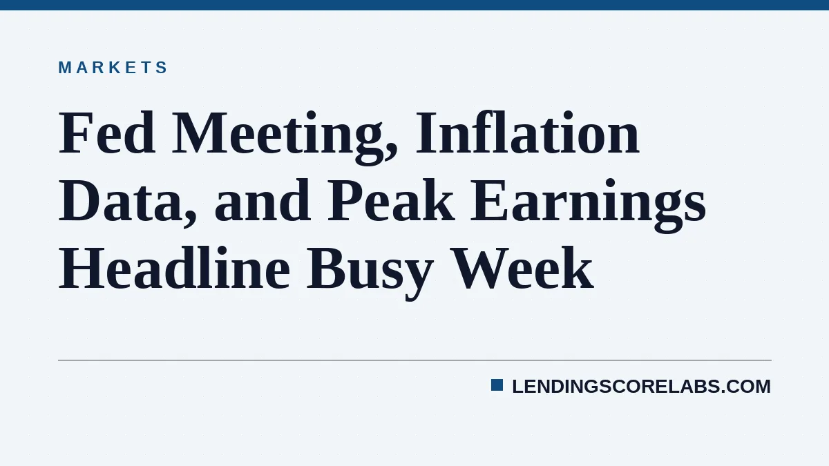 Fed Meeting, Inflation Data, and Peak Earnings Headline Busy Week