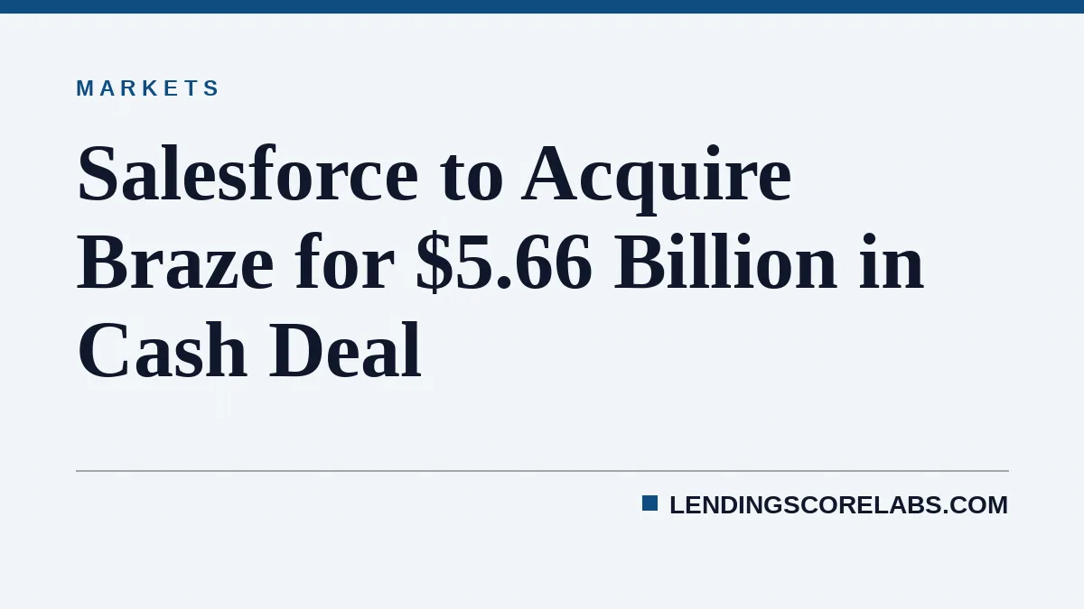 Salesforce to Acquire Braze for $5.66 Billion in Cash Deal