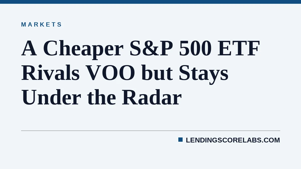A Cheaper S&P 500 ETF Rivals VOO but Stays Under the Radar