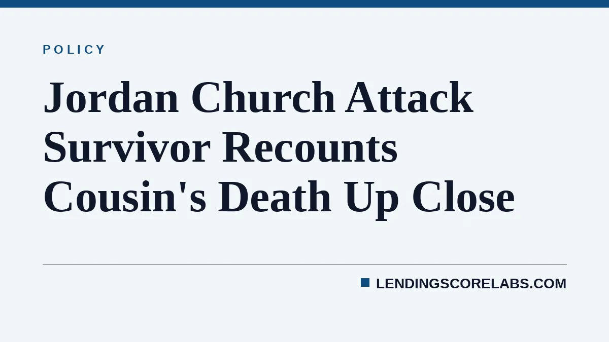 Jordan Church Attack Survivor Recounts Cousin's Death Up Close