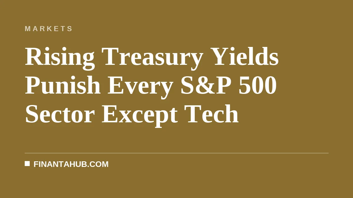 Rising Treasury Yields Punish Every S&P 500 Sector Except Tech