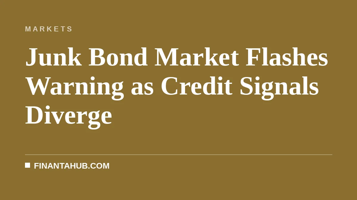 Junk Bond Market Flashes Warning as Credit Signals Diverge