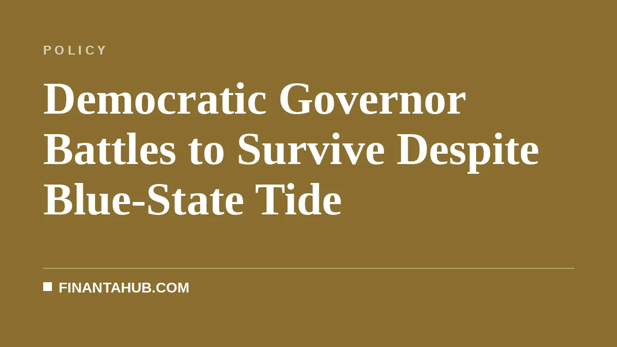 Democratic Governor Battles to Survive Despite Blue-State Tide