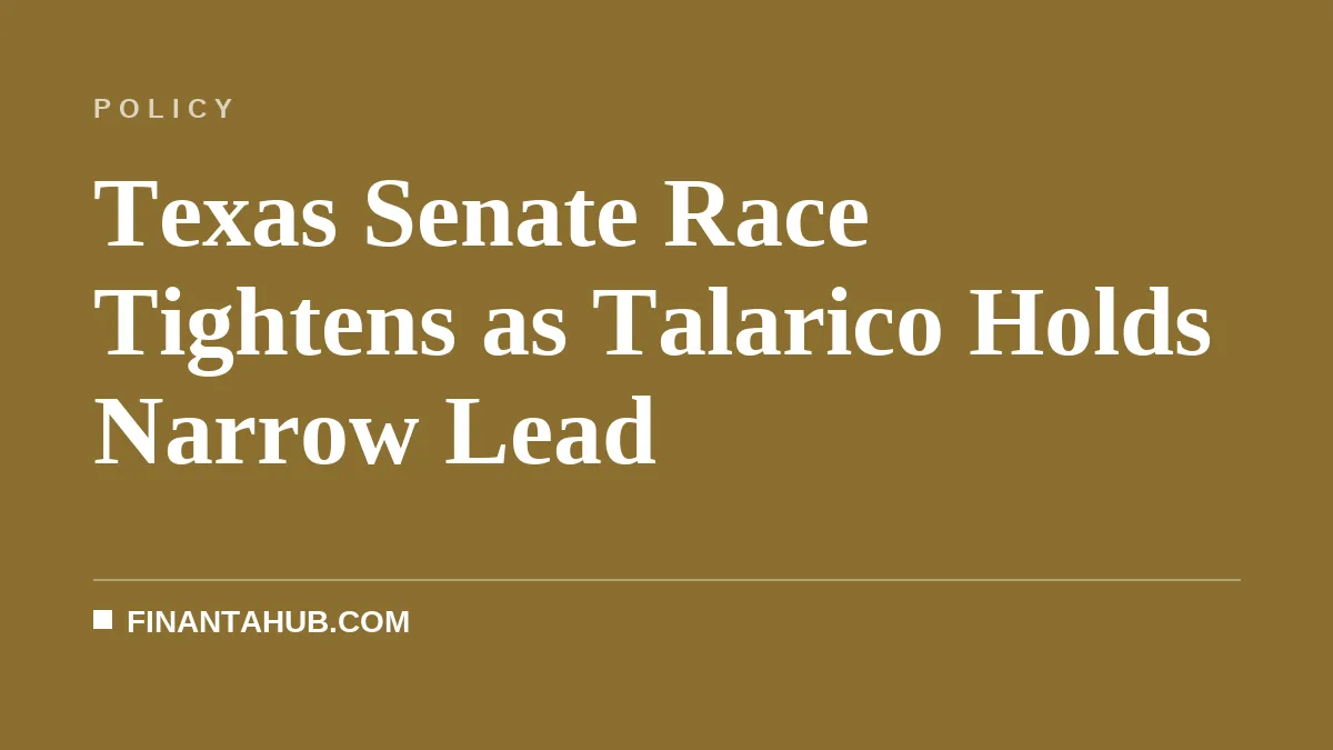 Texas Senate Race Tightens as Talarico Holds Narrow Lead