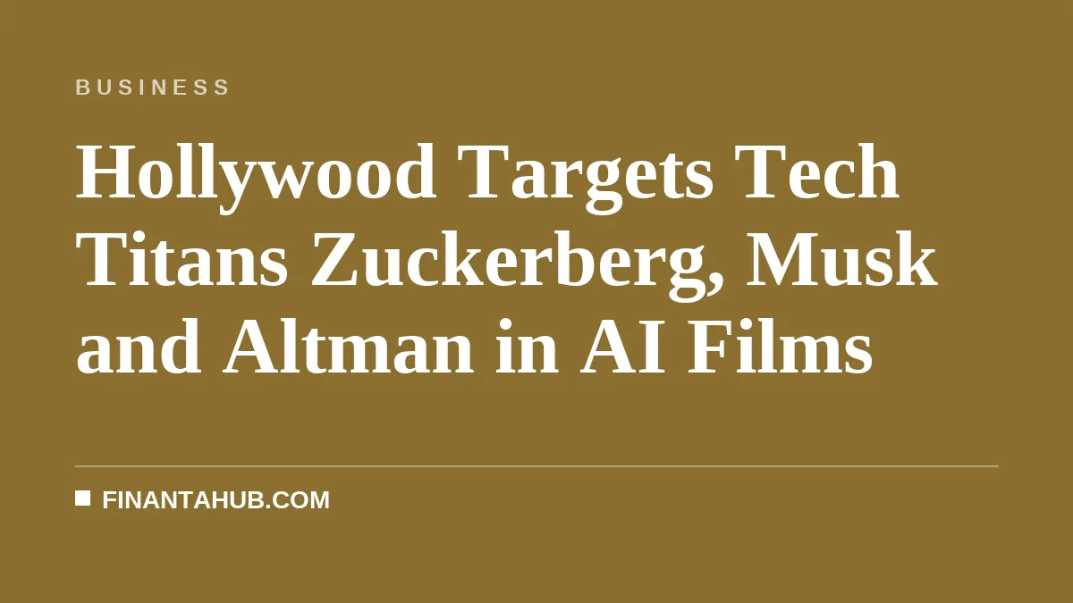 Hollywood Targets Tech Titans Zuckerberg, Musk and Altman in AI Films