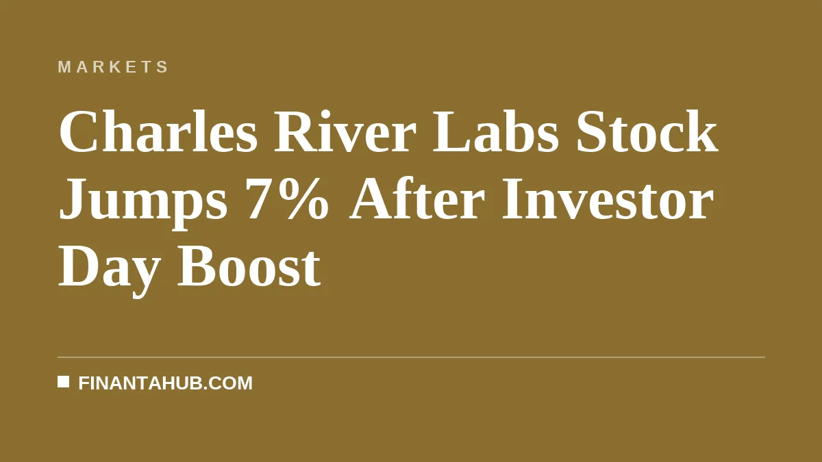 Charles River Labs Stock Jumps 7% After Investor Day Boost