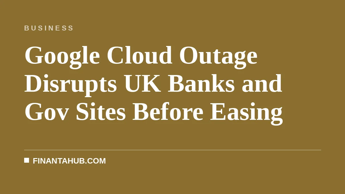 Google Cloud Outage Disrupts UK Banks and Gov Sites Before Easing