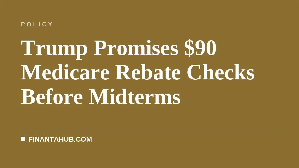 Trump Promises $90 Medicare Rebate Checks Before Midterms