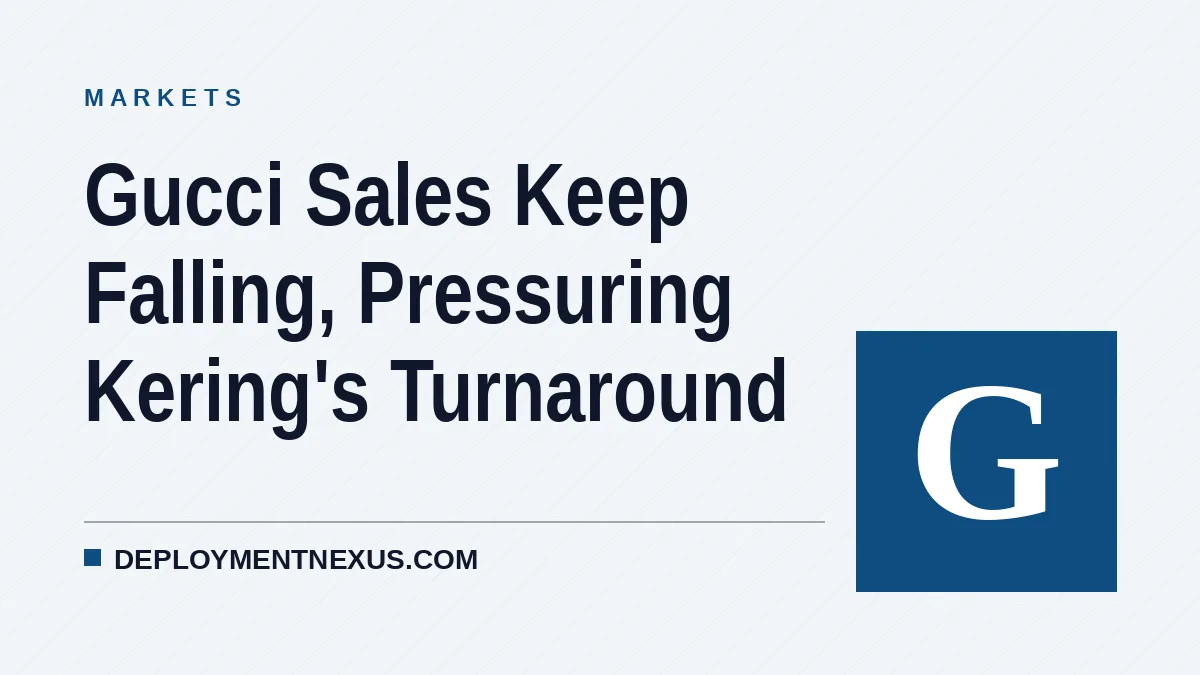 Gucci Sales Keep Falling, Pressuring Kering's Turnaround