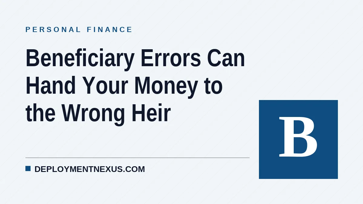 Beneficiary Errors Can Hand Your Money to the Wrong Heir