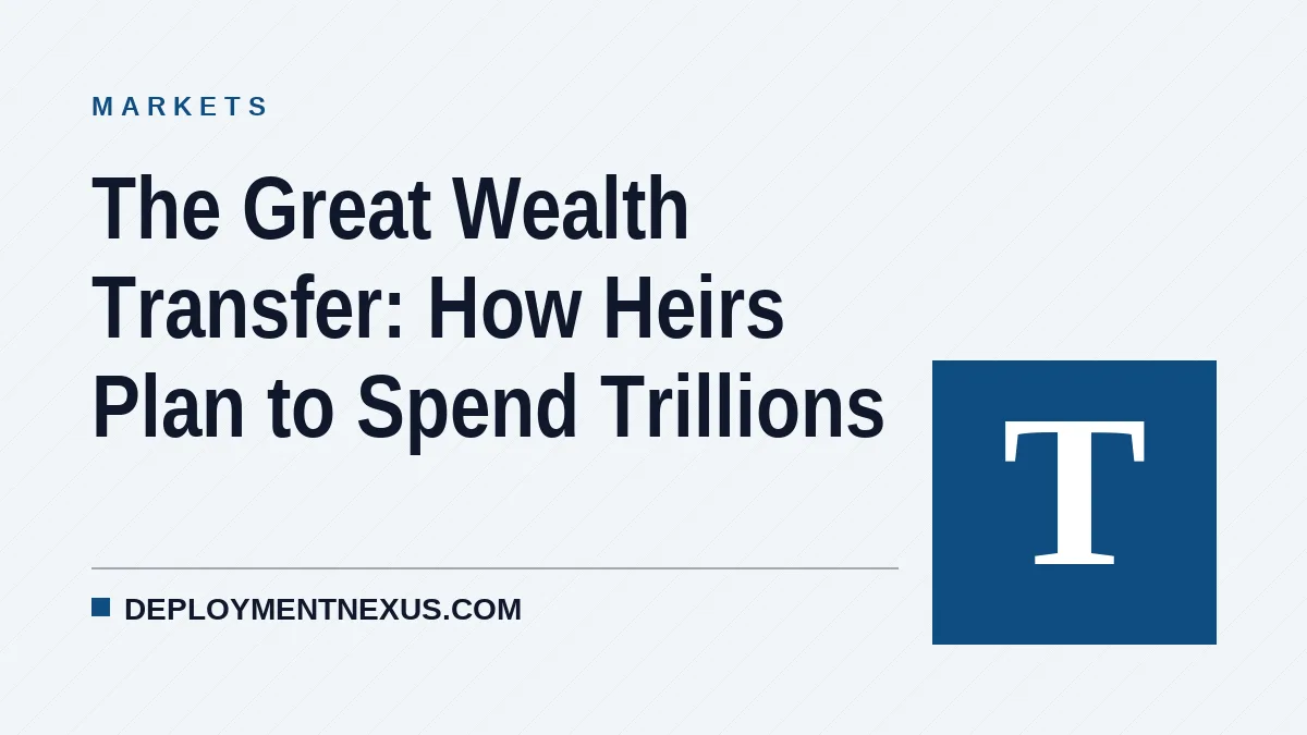 The Great Wealth Transfer: How Heirs Plan to Spend Trillions