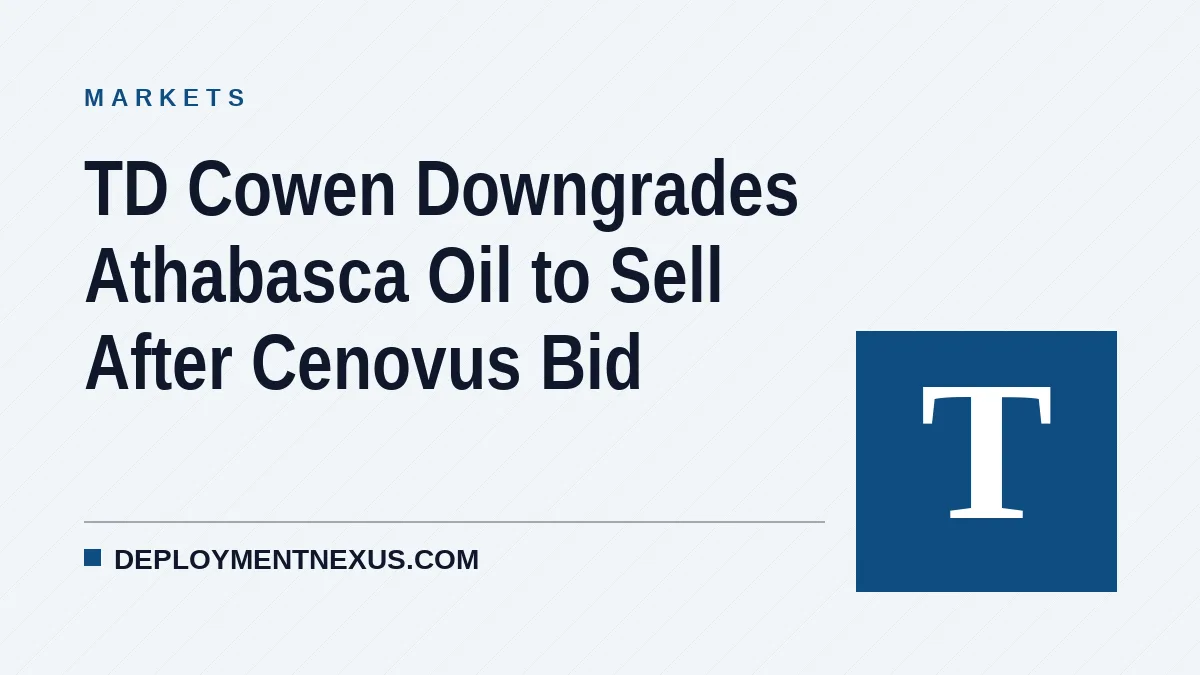 TD Cowen Downgrades Athabasca Oil to Sell After Cenovus Bid