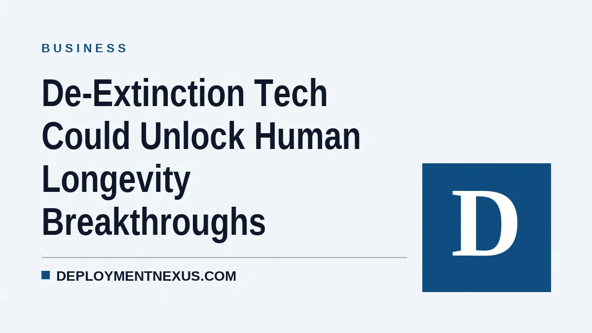 De-Extinction Tech Could Unlock Human Longevity Breakthroughs