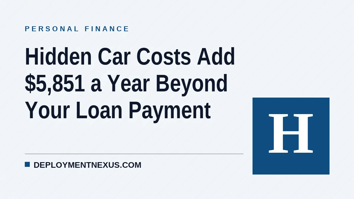 Hidden Car Costs Add $5,851 a Year Beyond Your Loan Payment