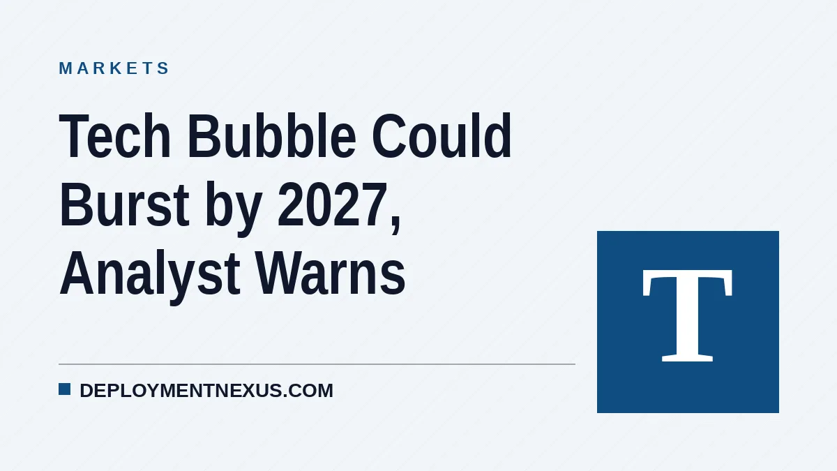 Tech Bubble Could Burst by 2027, Analyst Warns
