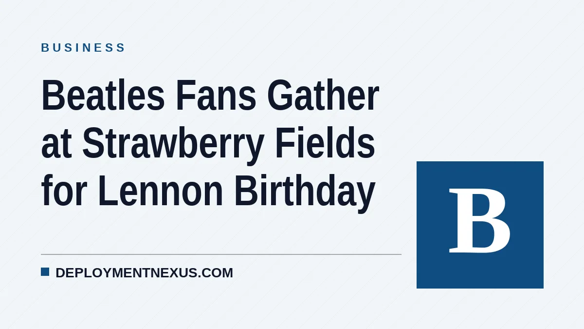 Beatles Fans Gather at Strawberry Fields for Lennon Birthday