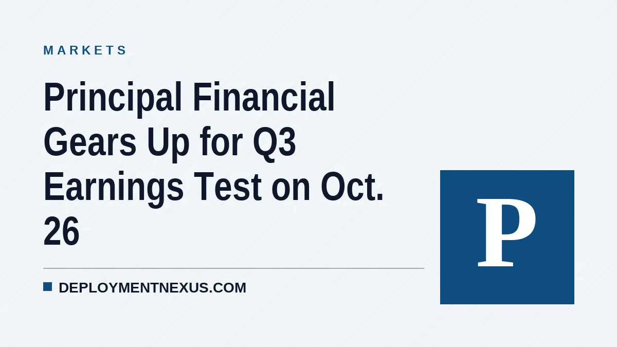 Principal Financial Gears Up for Q3 Earnings Test on Oct. 26