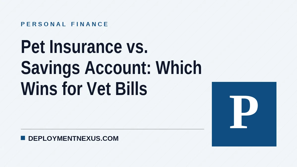 Pet Insurance vs. Savings Account: Which Wins for Vet Bills