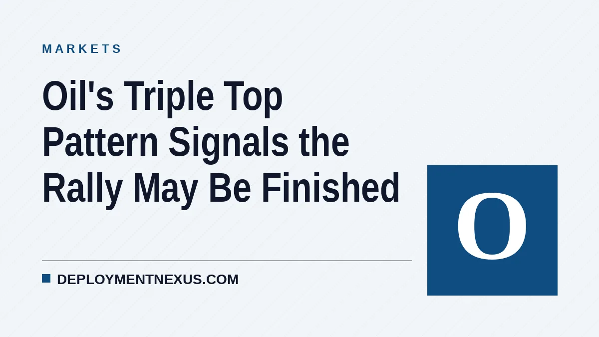 Oil's Triple Top Pattern Signals the Rally May Be Finished