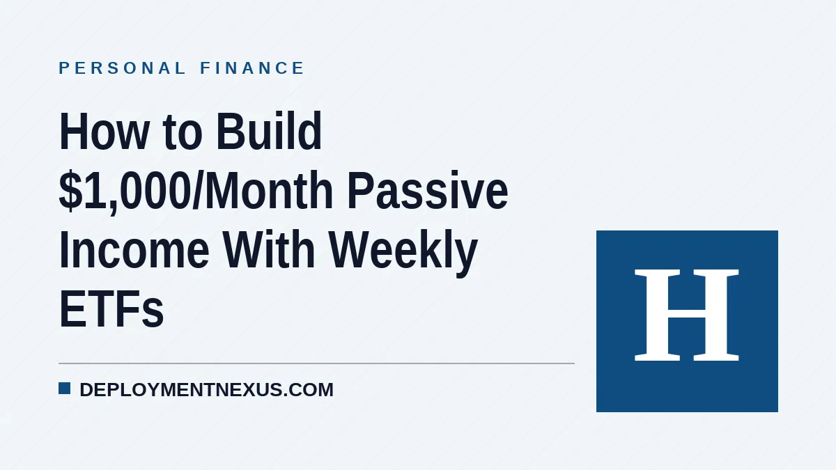 How to Build $1,000/Month Passive Income With Weekly ETFs