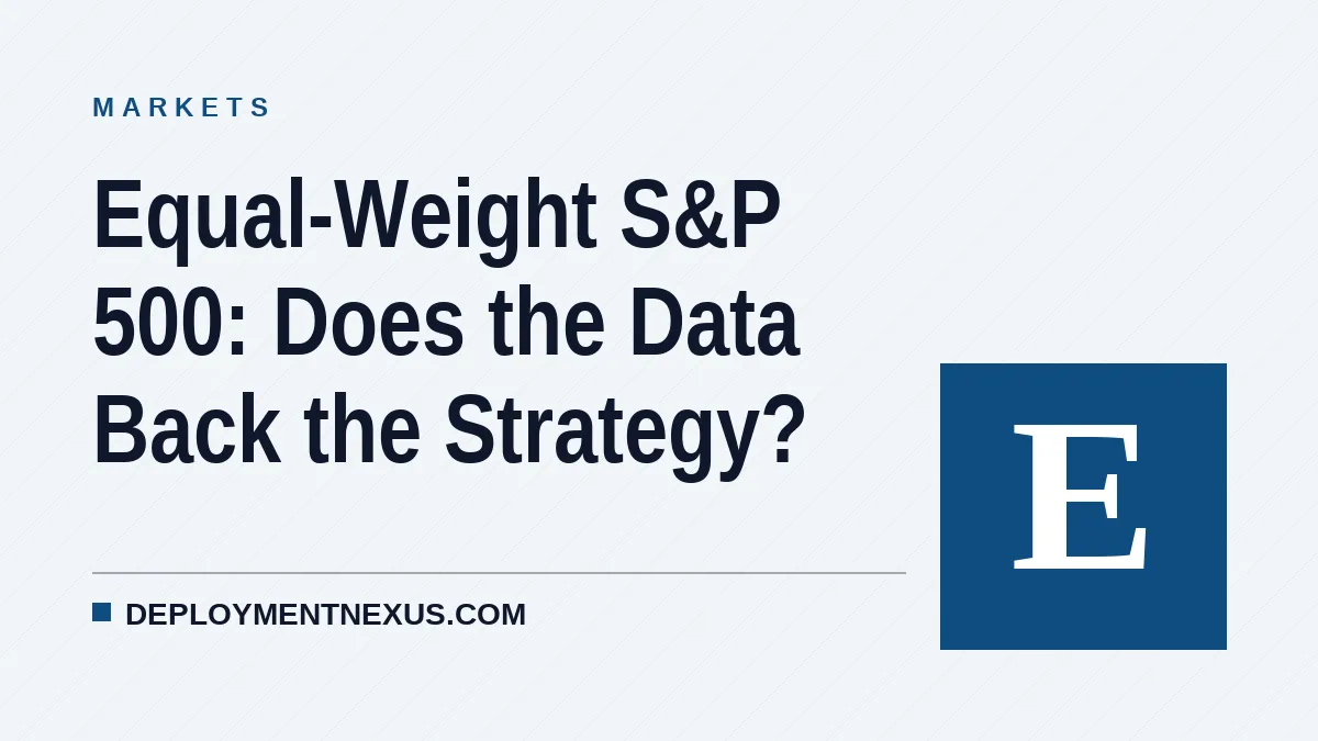 Equal-Weight S&P 500: Does the Data Back the Strategy?
