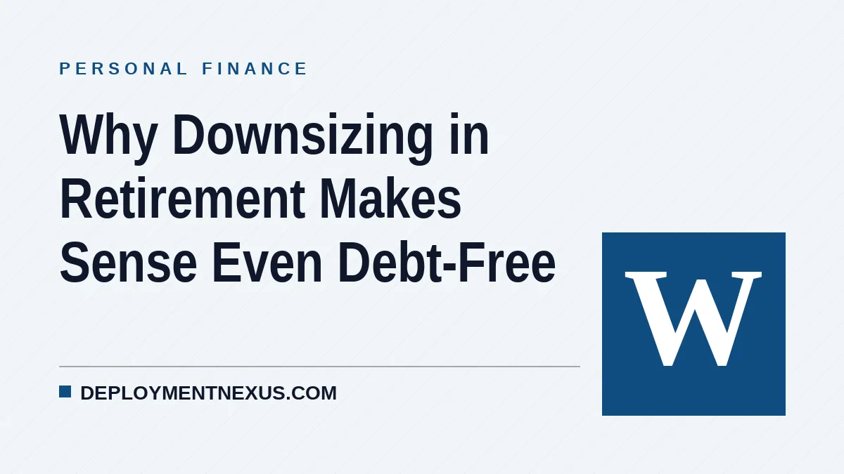 Why Downsizing in Retirement Makes Sense Even Debt-Free