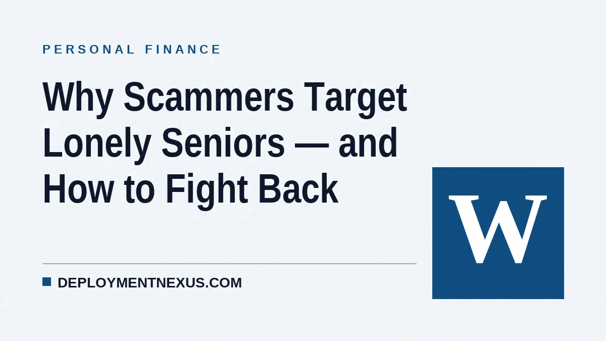 Why Scammers Target Lonely Seniors — and How to Fight Back