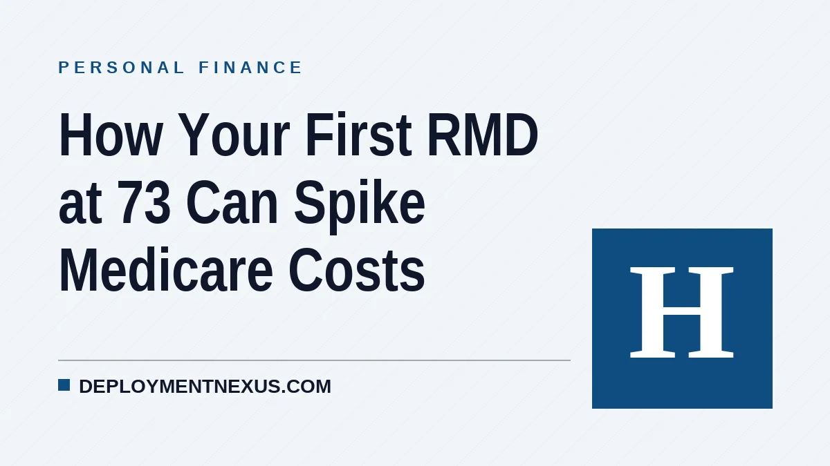 How Your First RMD at 73 Can Spike Medicare Costs