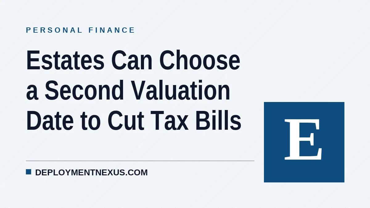 Estates Can Choose a Second Valuation Date to Cut Tax Bills
