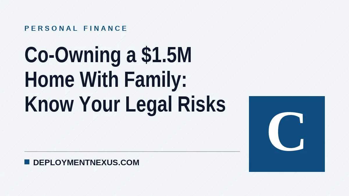 Co-Owning a $1.5M Home With Family: Know Your Legal Risks