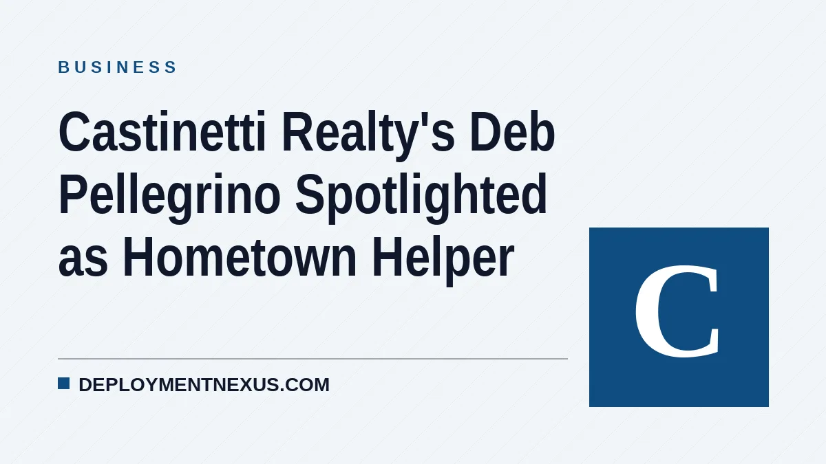 Castinetti Realty's Deb Pellegrino Spotlighted as Hometown Helper