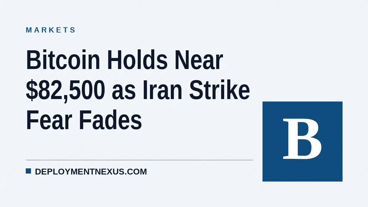 Bitcoin Holds Near $82,500 as Iran Strike Fear Fades