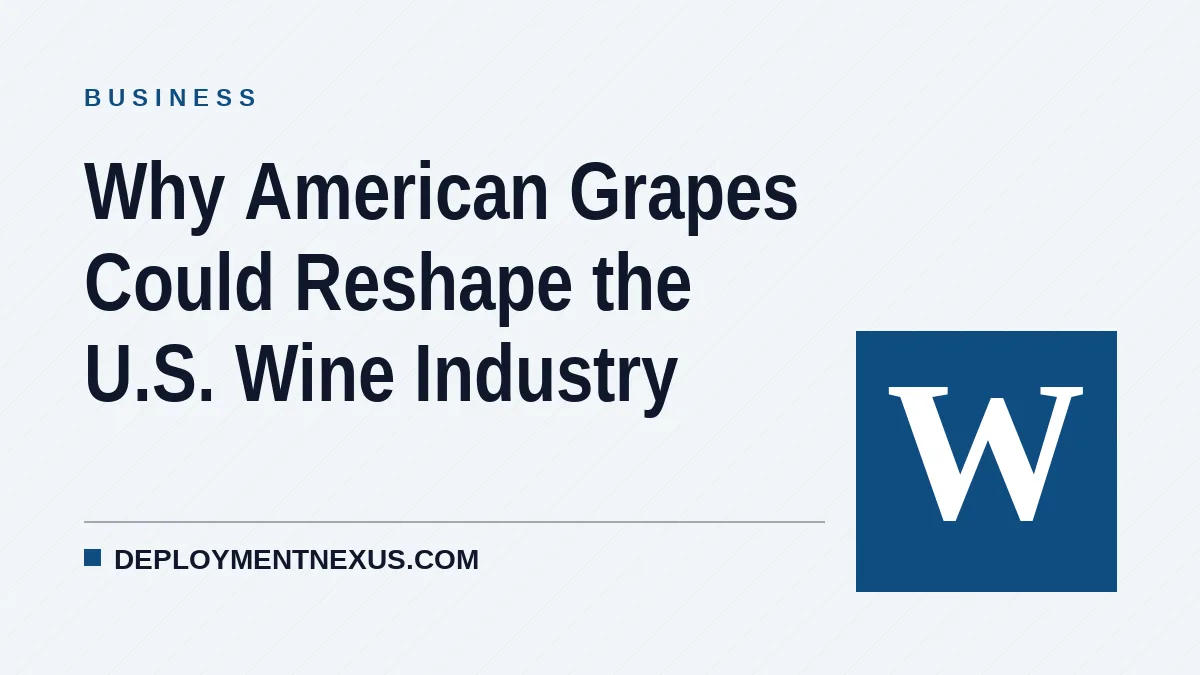 Why American Grapes Could Reshape the U.S. Wine Industry